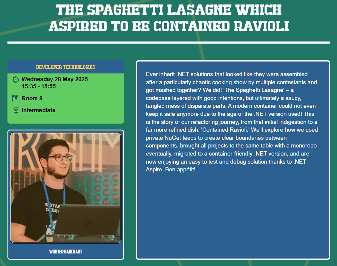 Techorama Calendar Techorama Calendar